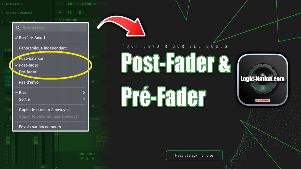 Tutoriel Logic Pro (VIP): les modes Post-Fader et Pré-Fader