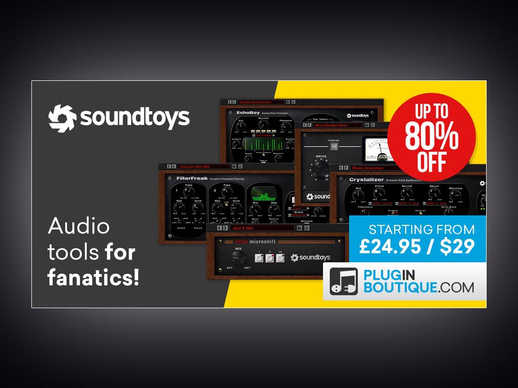 Jusqu&#039;à -80% chez Soundtoys !