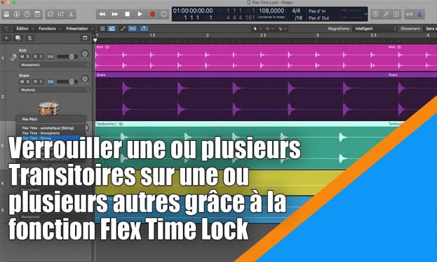 Verrouiller une transitoire sur une autre grâce au FlexTime Lock