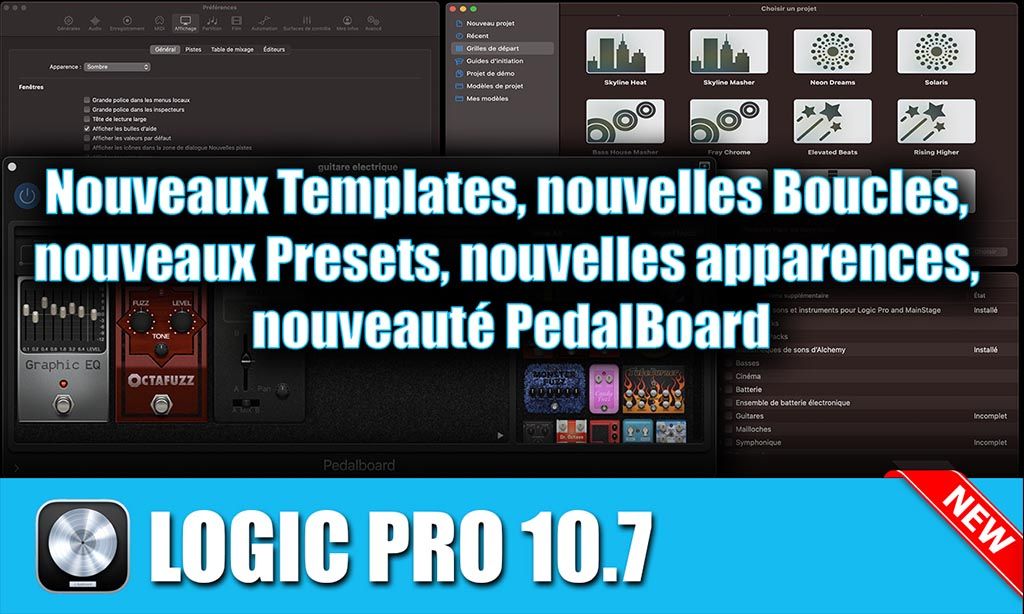 Update Logic Pro 10.7: nouveautés / améliorations