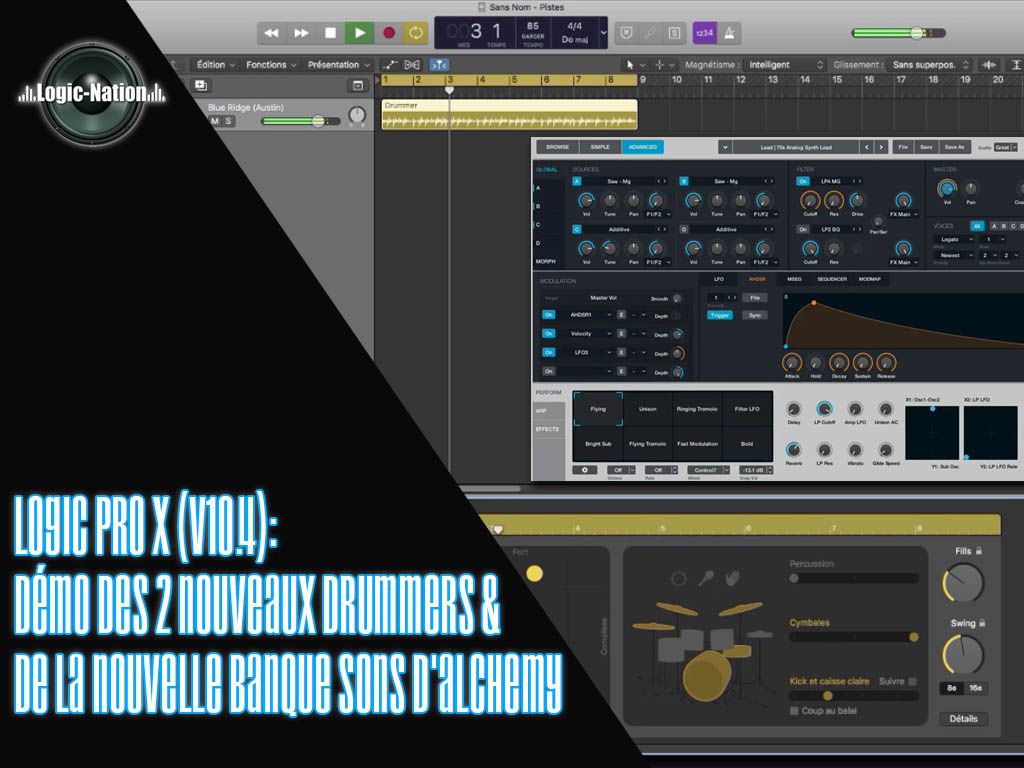 LPX v10.4: 2 nouveaux Drummers / nouvelle banque sons Alchemy