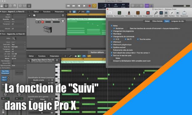 La fonction &quot;Suivi&quot; dans Logic Pro X