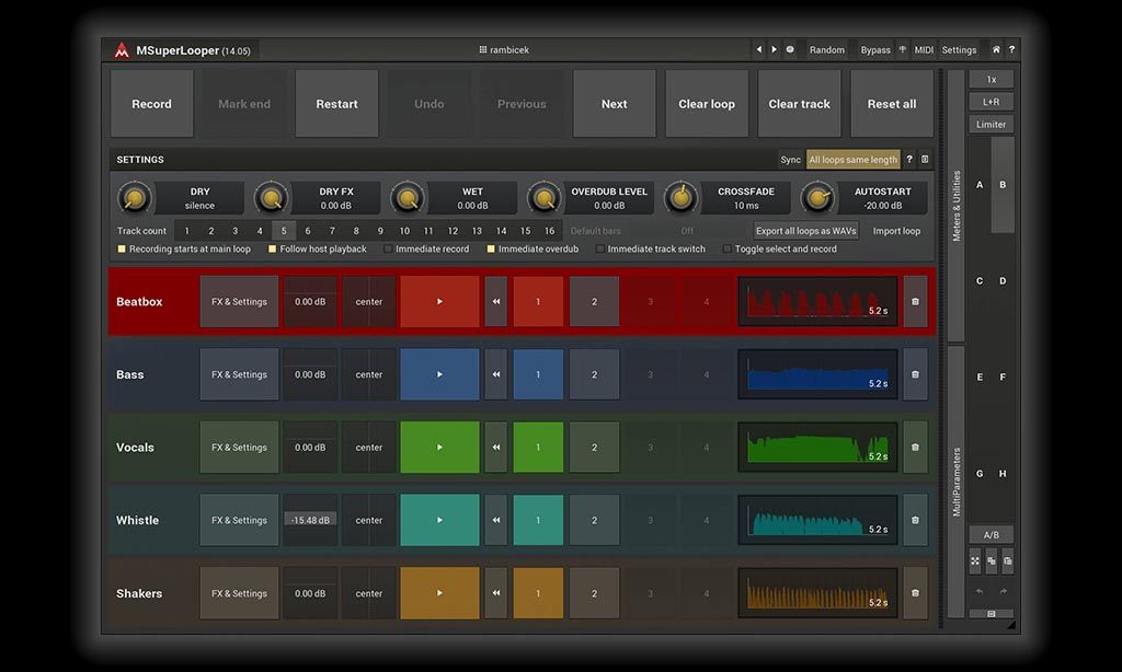 MeldaProduction présente le MSuperLooper