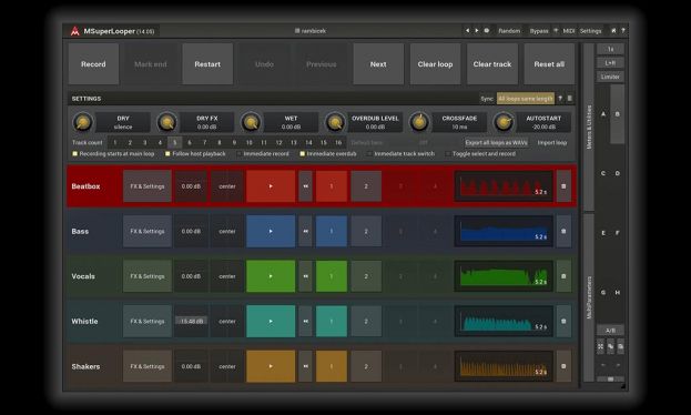 MeldaProduction présente le MSuperLooper