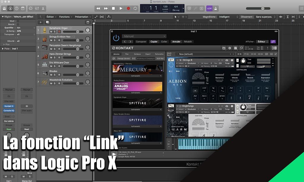 La fonction &quot;Link&quot; dans Logic Pro X
