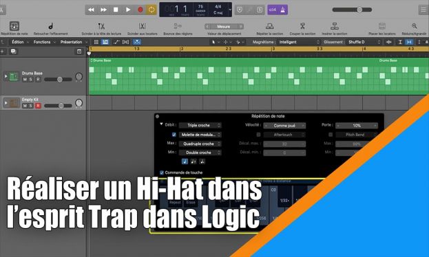 Comment réaliser un Hi-Hat dans l&#039;esprit Trap dans Logic Pro X