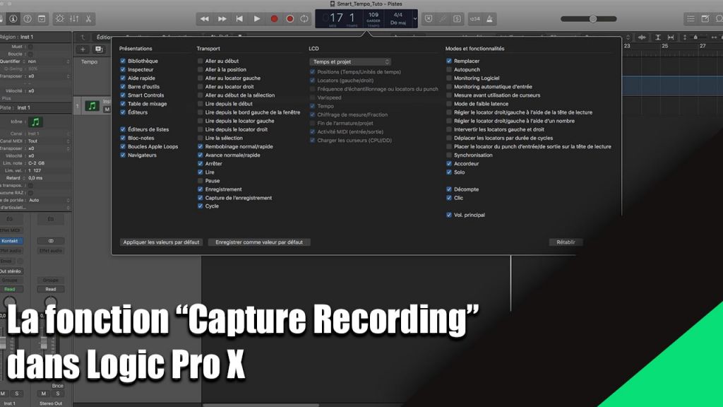 La fonction &quot;Capture Recording&quot;
