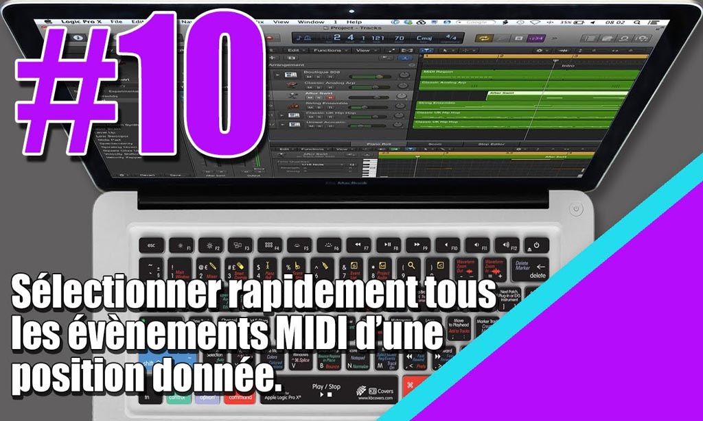 Comment sélectionner des notes MIDI sur une position donnée.