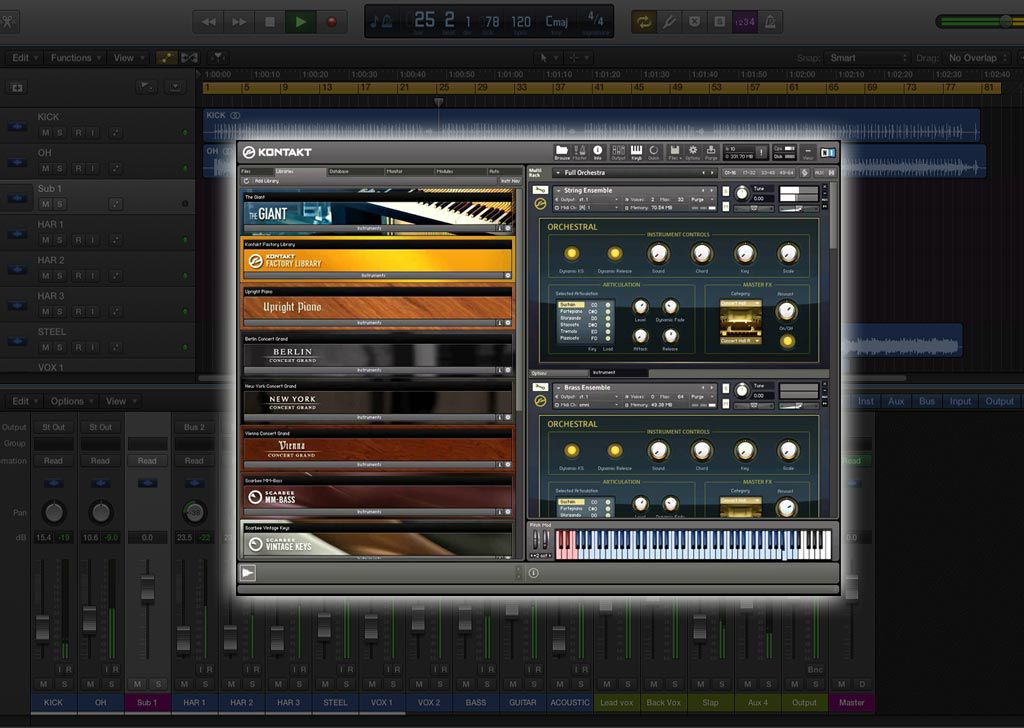 Les sorties multiples de Kontakt dans Logic Pro X