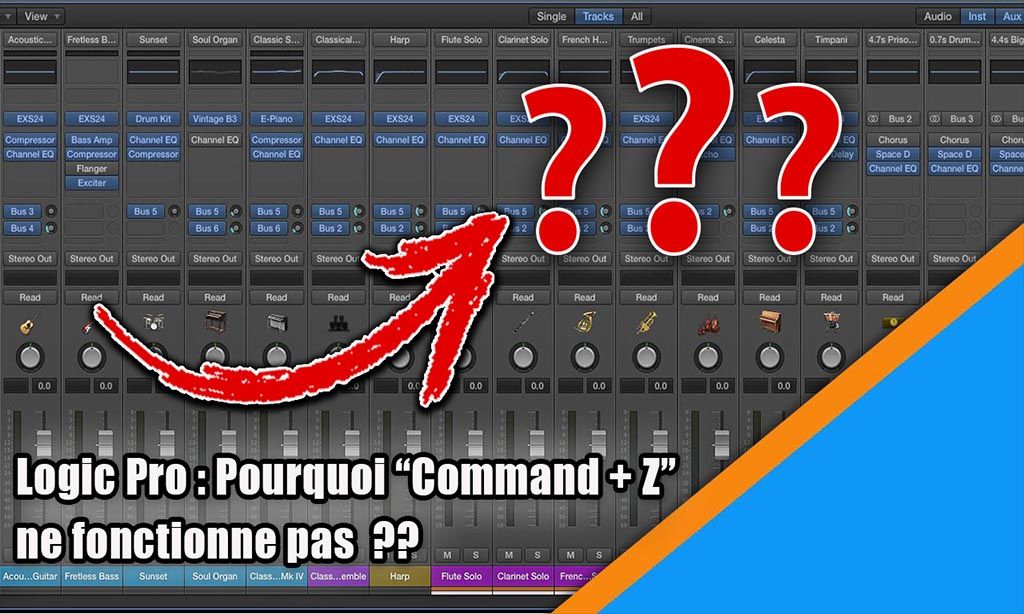 Pourquoi &quot;Command + Z&quot; ne fonctionne pas dans la table de mix ?