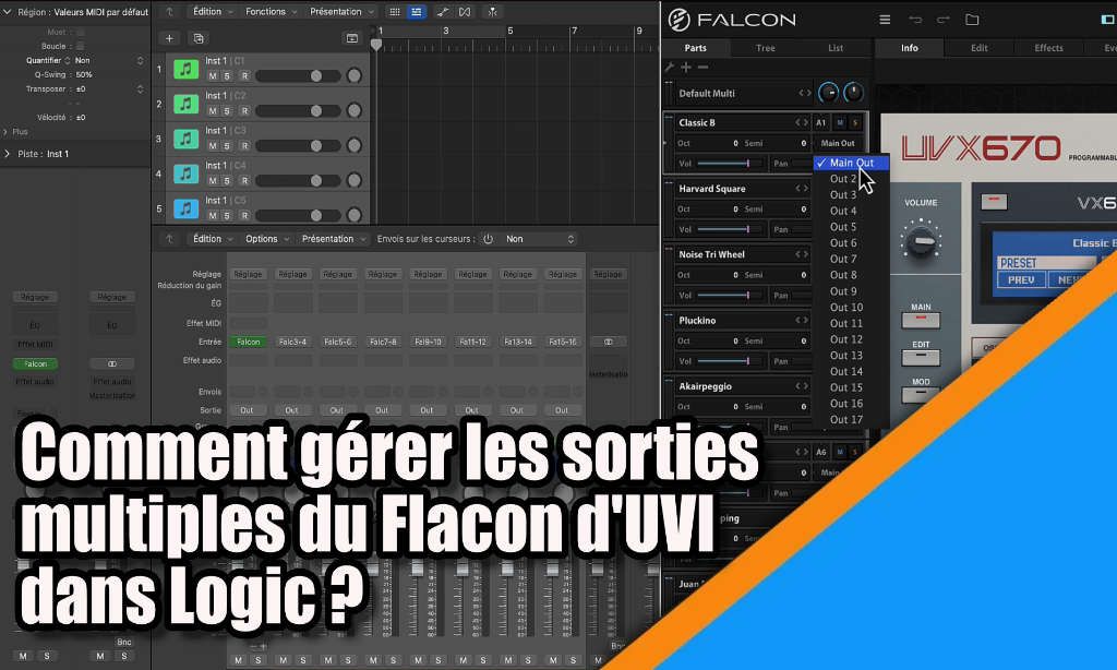 Tutoriel Logic Pro : comment gérer les sorties multiples de l&#039;UVI Falcon dans Logic ?