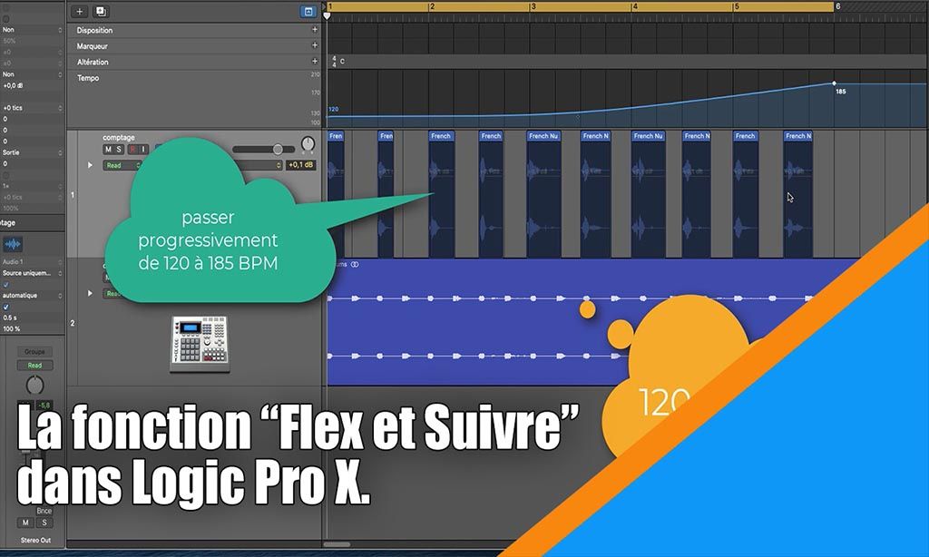 La fonction &quot;Flex et Suivre&quot; dans Logic.