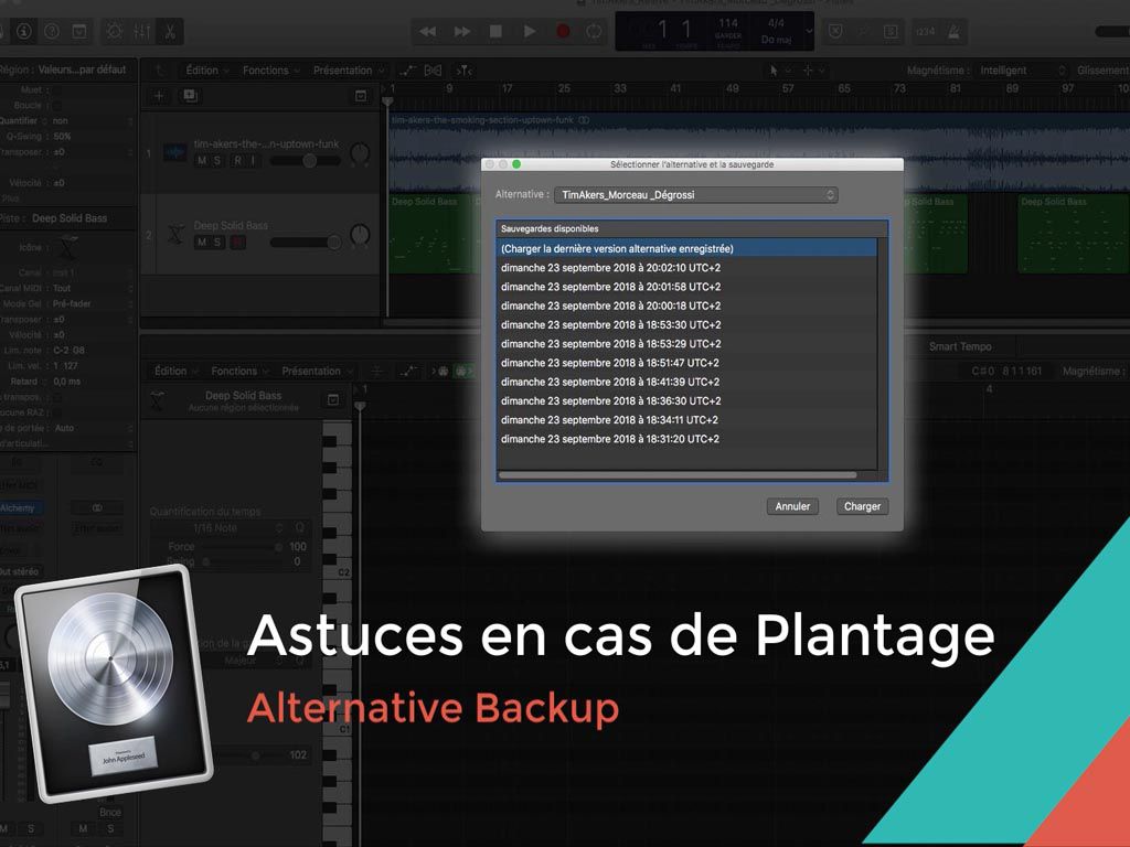 Astuce Logic Pro X: Alternative Backup