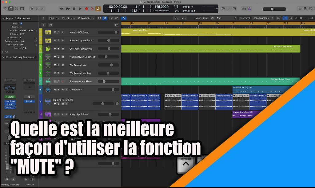 Tutoriel Logic Pro : quelle est la meilleure façon d&#039;utiliser la fonction MUTE ?