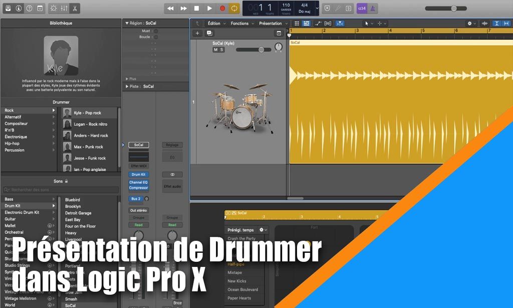 Découverte du Drummer dans Logic Pro X