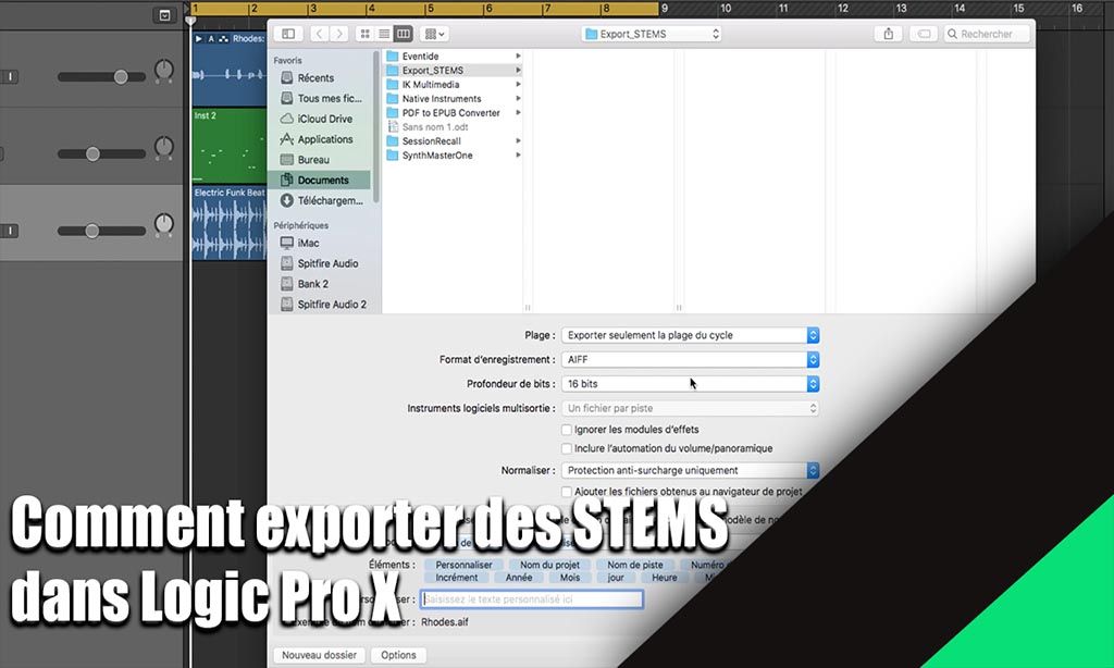 Comment exporter des STEMS dans Logic Pro X