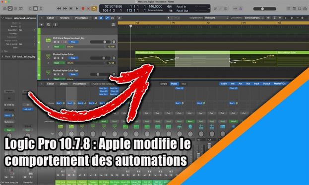 Logic Pro 10.7.8 : Apple modifie le comportement des automations