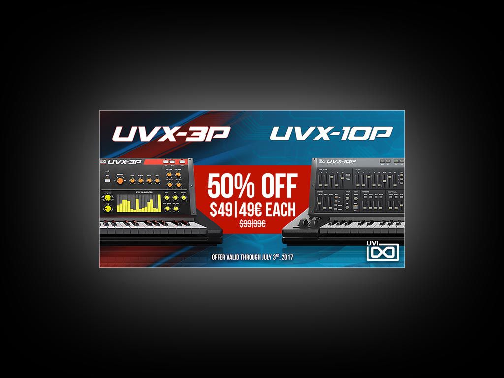 -50% sur l&#039;UVX-3P et l&#039;UVX-10P