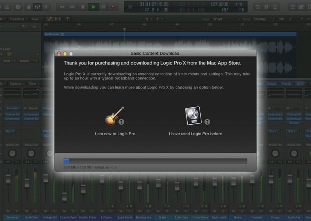 Premier lancement de Logic Pro X