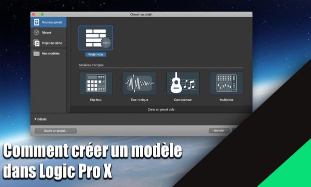 Comment créer un template dans Logic Pro X