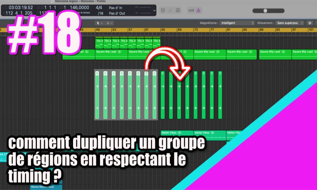 Comment dupliquer un groupe de régions en respectant le timing ?