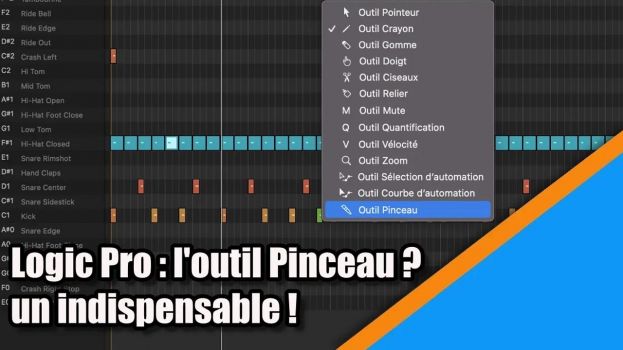 Tutoriel Logic Pro : l'outil pinceau : un indispensable !