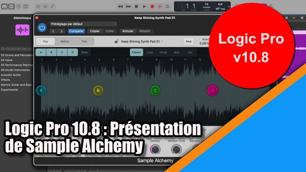 Logic Pro 10.8 : présentation de Sample Alchemy