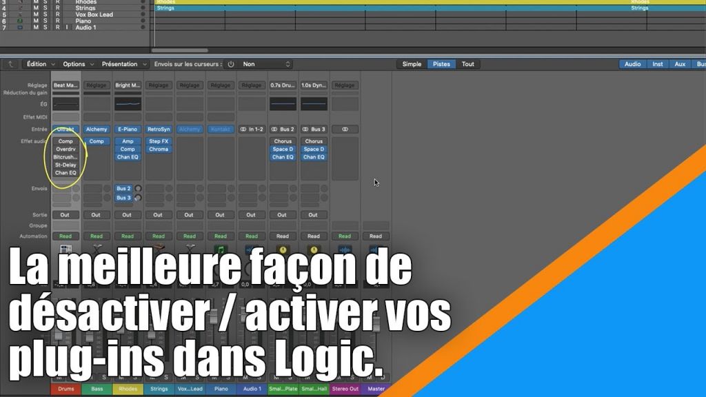 Comment activer / désactiver vos plug-ins dans Logic