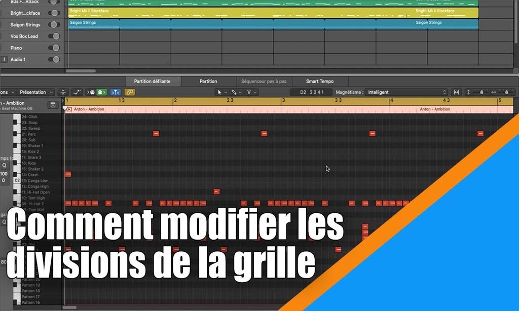 Comment modifier les divisions de la grille dans Logic.