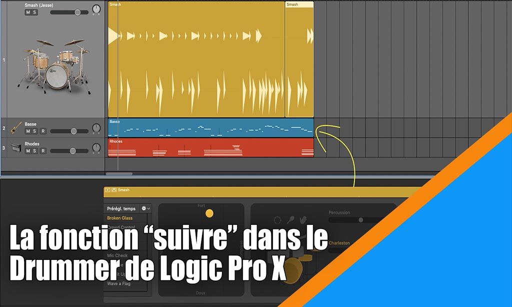 La fonction &quot;Suivre&quot; dans Drummer