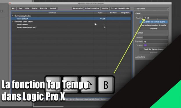 La fonction Tap Tempo dans Logic Pro X