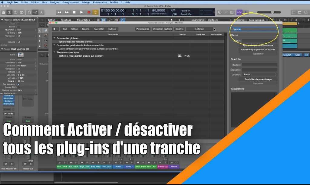 Comment désactiver tous les plug-ins d&#039;effets d&#039;une tranche