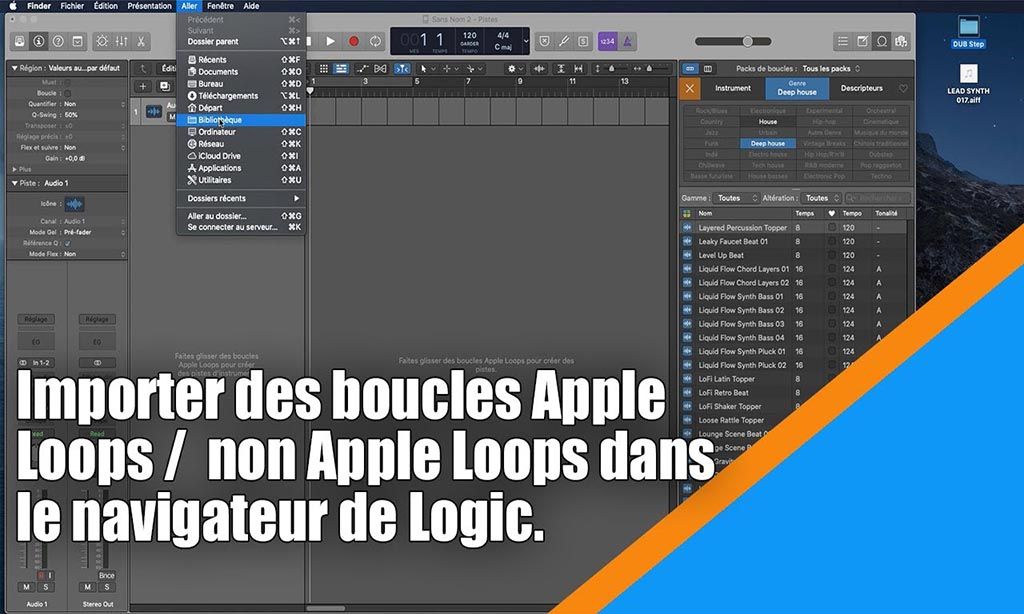 Importer des boucles Apple Loops / non Apple Loops dans Logic